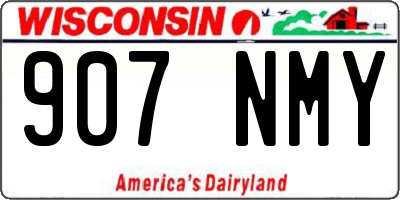 WI license plate 907NMY