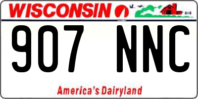 WI license plate 907NNC