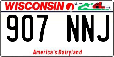 WI license plate 907NNJ