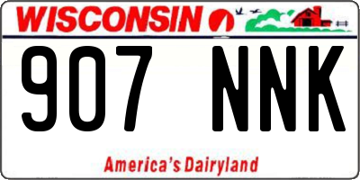 WI license plate 907NNK