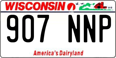 WI license plate 907NNP