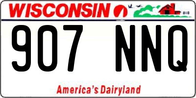 WI license plate 907NNQ