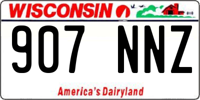 WI license plate 907NNZ