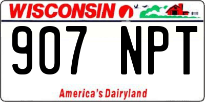 WI license plate 907NPT