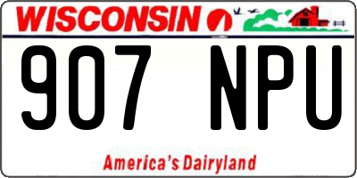 WI license plate 907NPU
