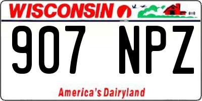 WI license plate 907NPZ