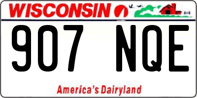 WI license plate 907NQE