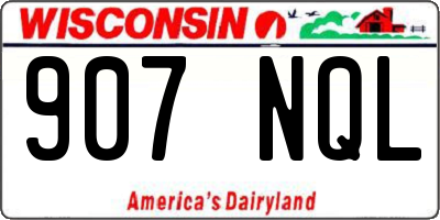 WI license plate 907NQL