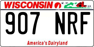 WI license plate 907NRF
