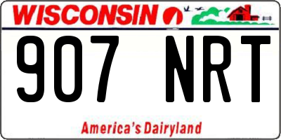 WI license plate 907NRT