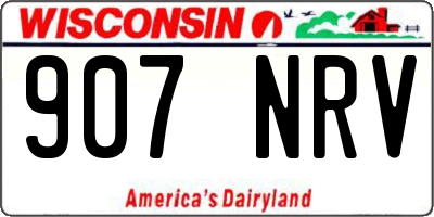 WI license plate 907NRV