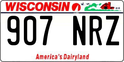 WI license plate 907NRZ