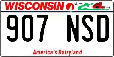 WI license plate 907NSD