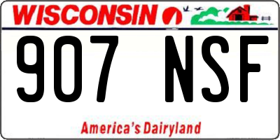 WI license plate 907NSF