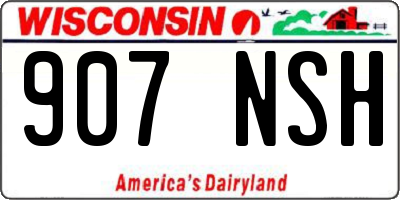 WI license plate 907NSH