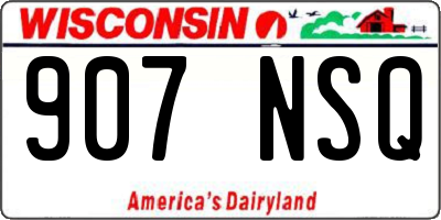 WI license plate 907NSQ