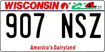 WI license plate 907NSZ