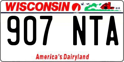 WI license plate 907NTA