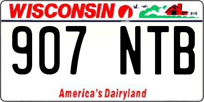 WI license plate 907NTB