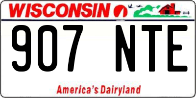 WI license plate 907NTE