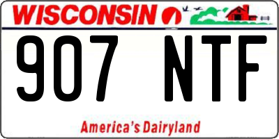 WI license plate 907NTF