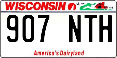 WI license plate 907NTH