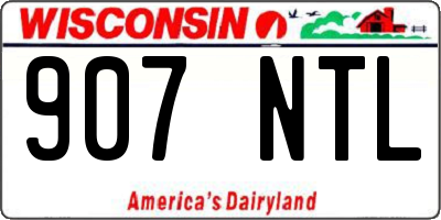 WI license plate 907NTL