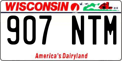 WI license plate 907NTM