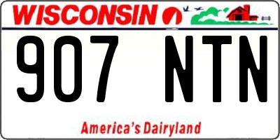 WI license plate 907NTN