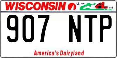 WI license plate 907NTP