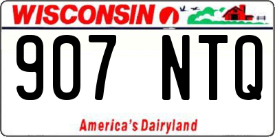WI license plate 907NTQ
