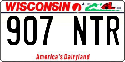 WI license plate 907NTR