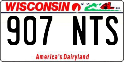 WI license plate 907NTS