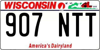 WI license plate 907NTT