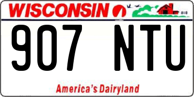 WI license plate 907NTU