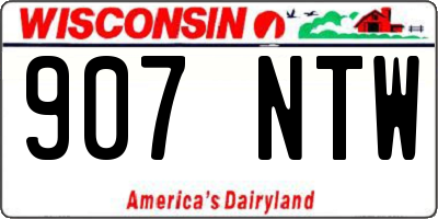 WI license plate 907NTW