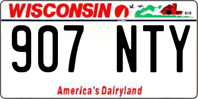 WI license plate 907NTY