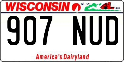 WI license plate 907NUD