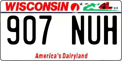 WI license plate 907NUH