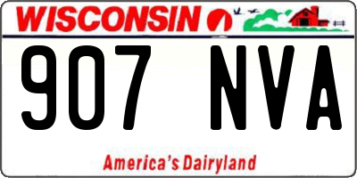 WI license plate 907NVA