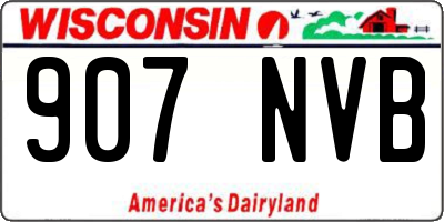 WI license plate 907NVB