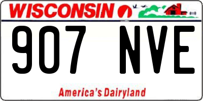 WI license plate 907NVE