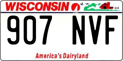 WI license plate 907NVF