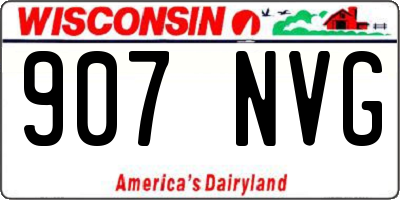 WI license plate 907NVG