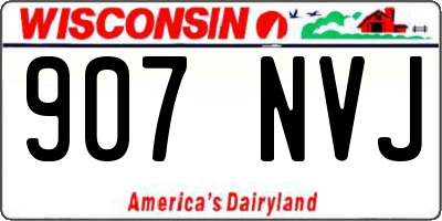 WI license plate 907NVJ