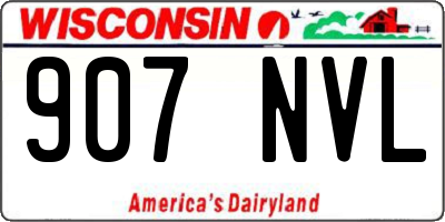 WI license plate 907NVL