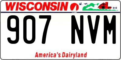 WI license plate 907NVM