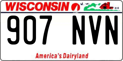 WI license plate 907NVN