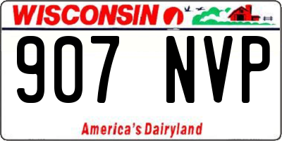 WI license plate 907NVP