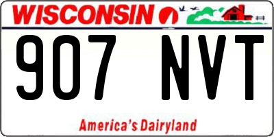 WI license plate 907NVT